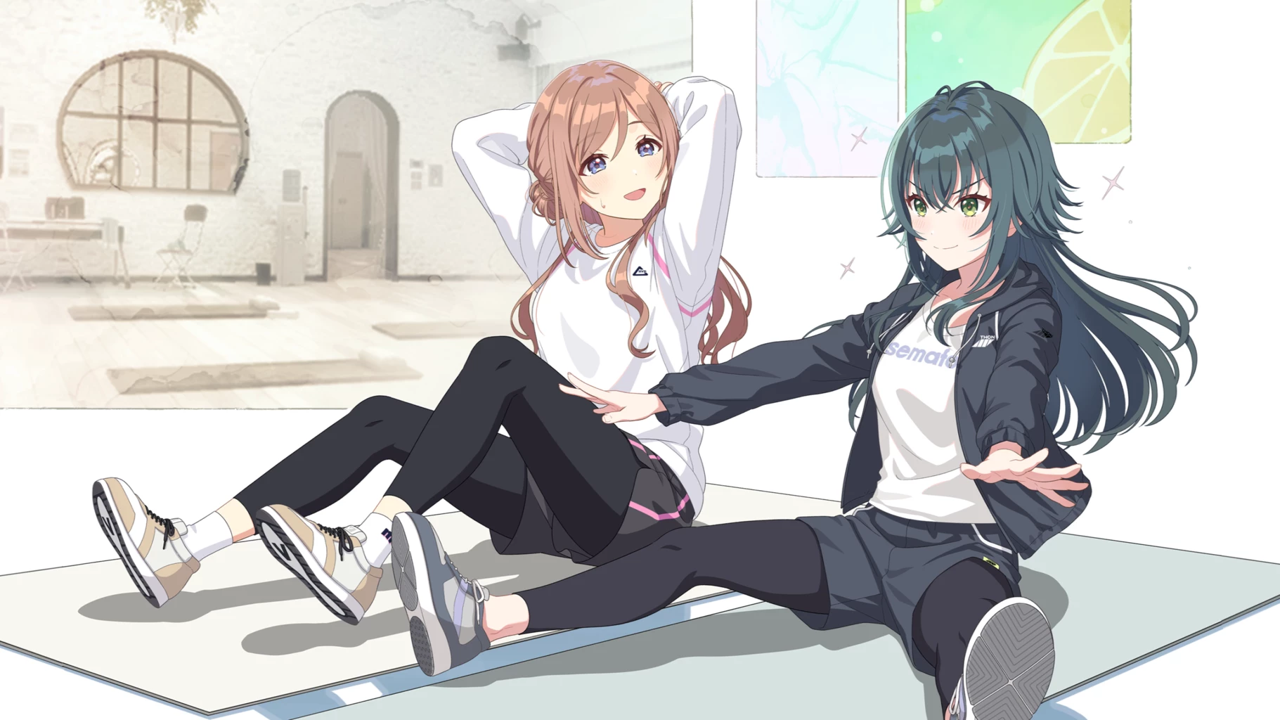 【腹筋で背筋で体幹キープ！】