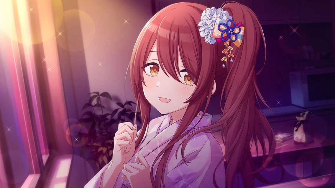 【事務所。静寂。大輪の華】