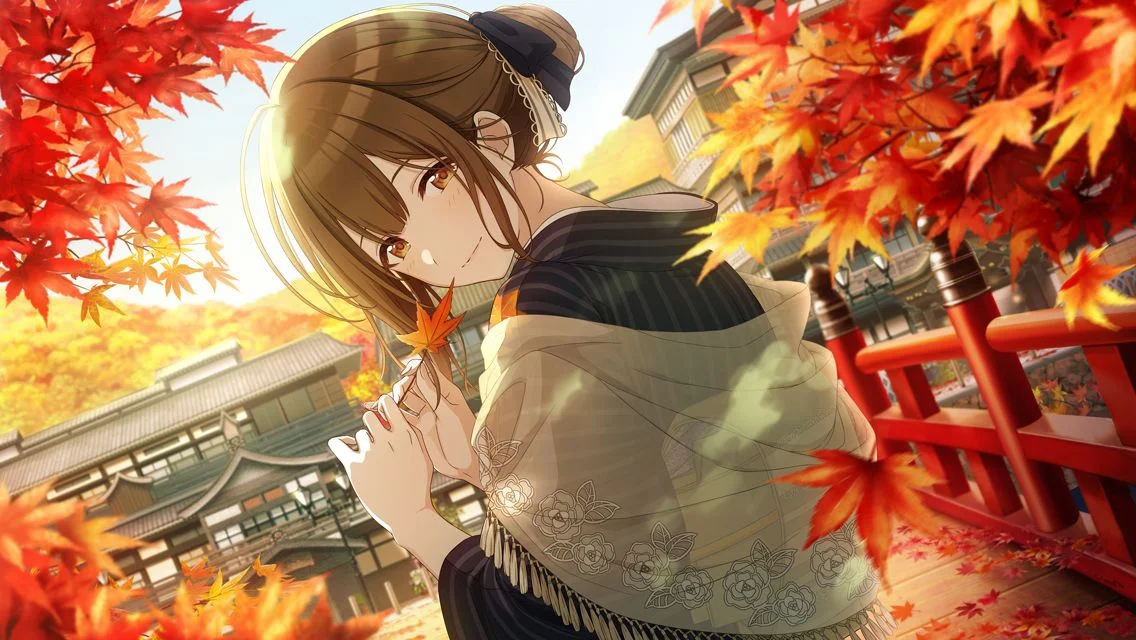 【秋空と紅葉】