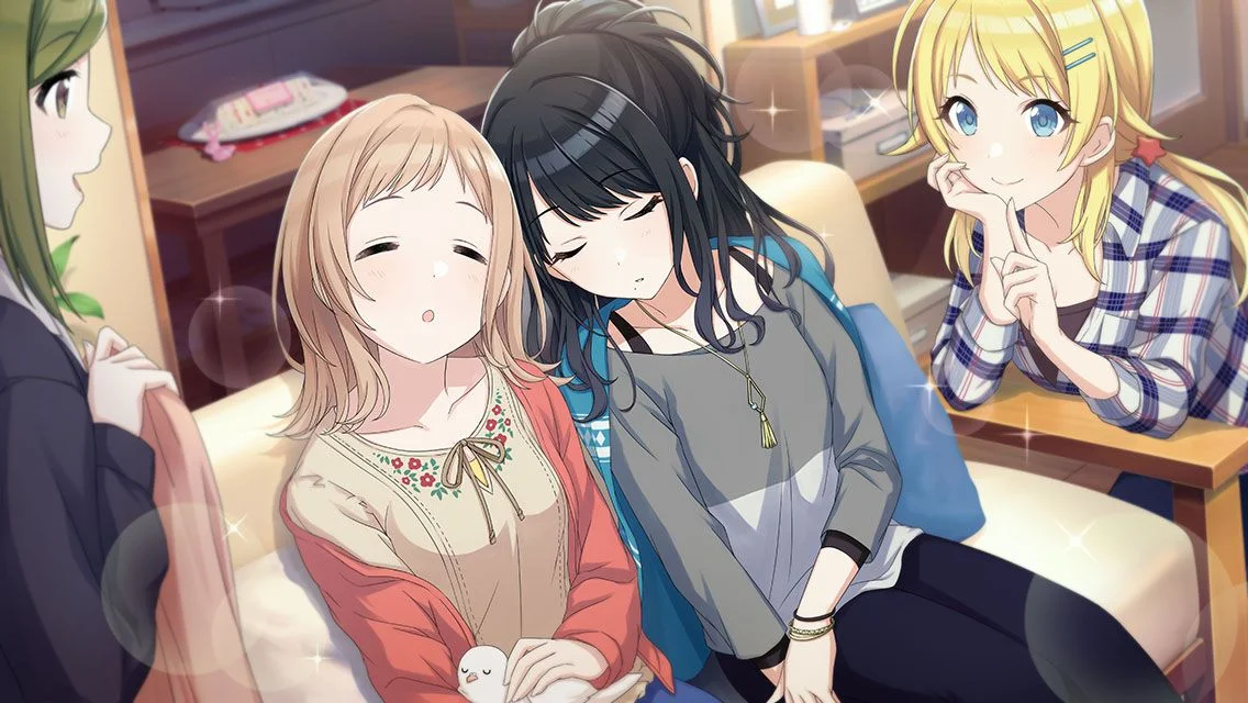 【遊び疲れて……】