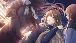 【煉瓦道、夜、靴音重ね】